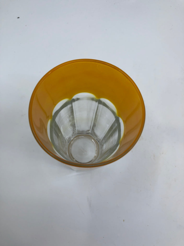 6 VTG ORANGE RIMMED GLASSES.