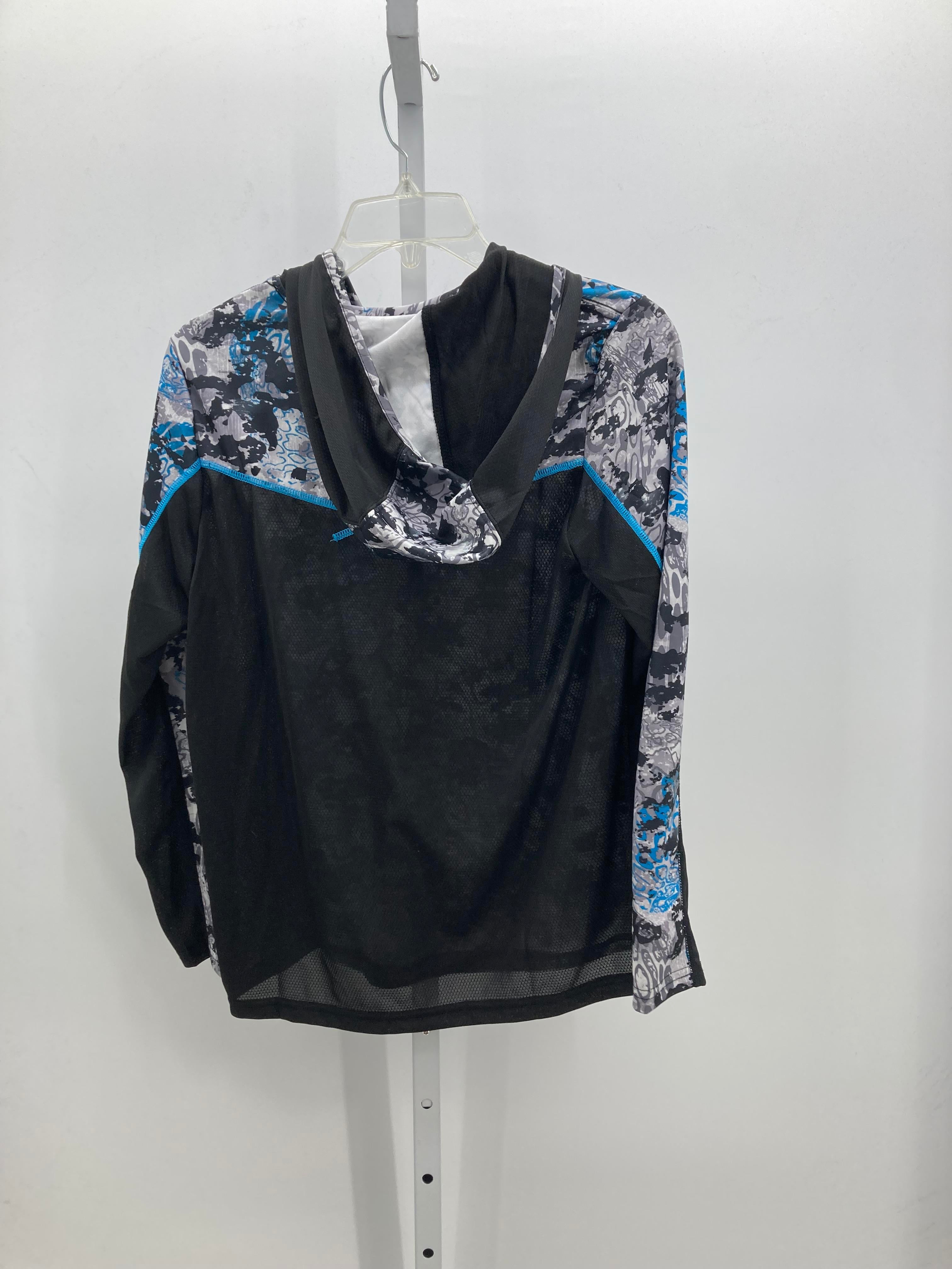 NEW BLUE BLACK PATTERN HOODED.