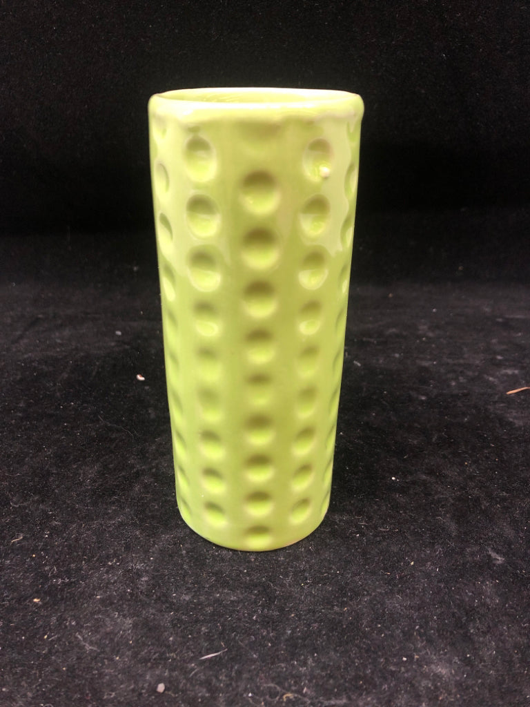 THUMBPRINT GREEN VASE.