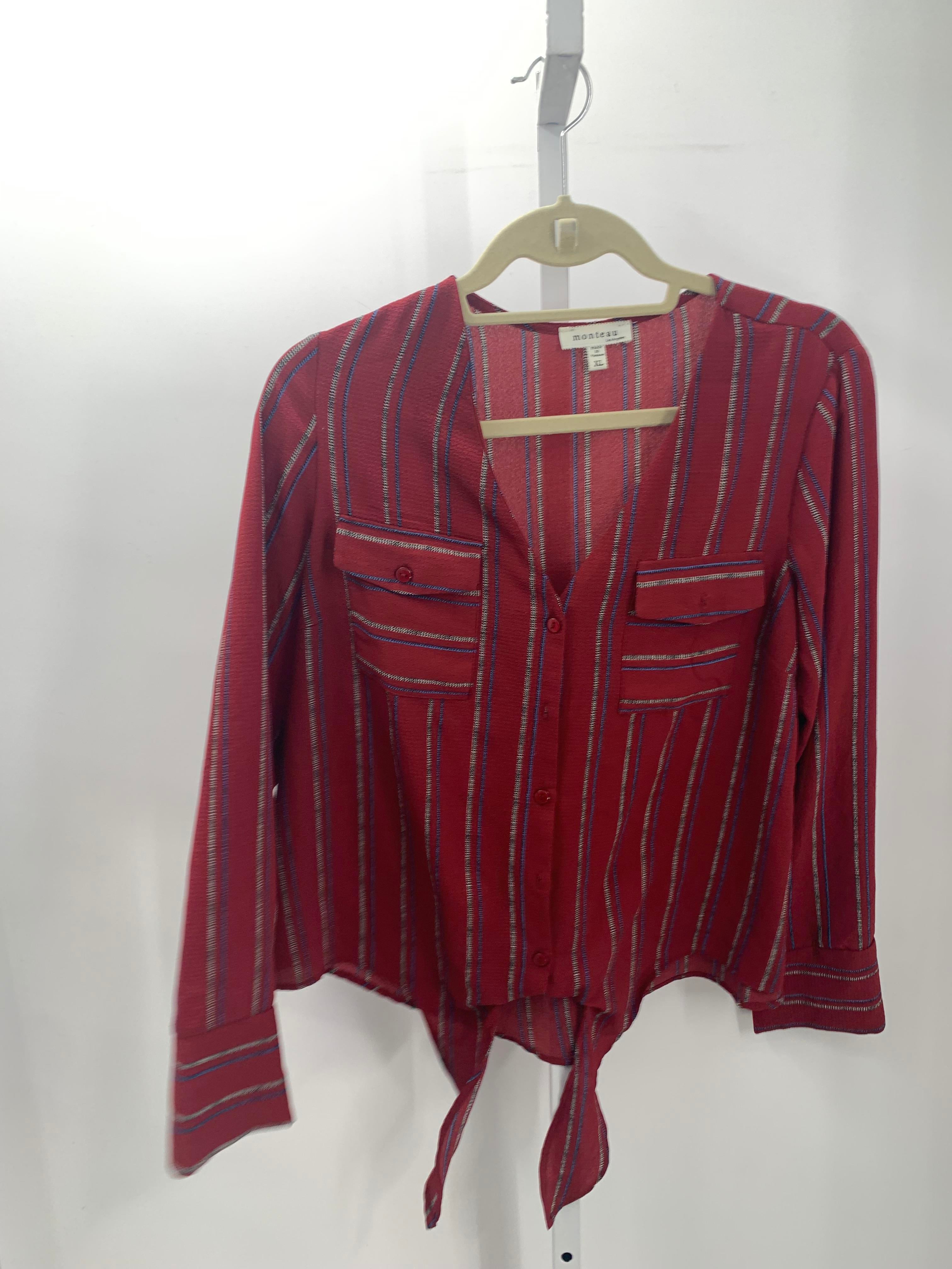 monteau Size Extra Large Misses Long Sleeve Shirt