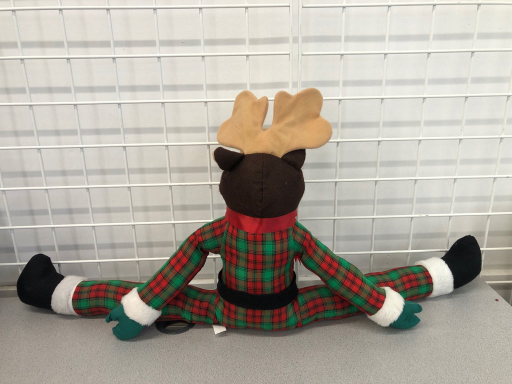 CHRISTMAS REINDEER DOING SPLITS DECOR.