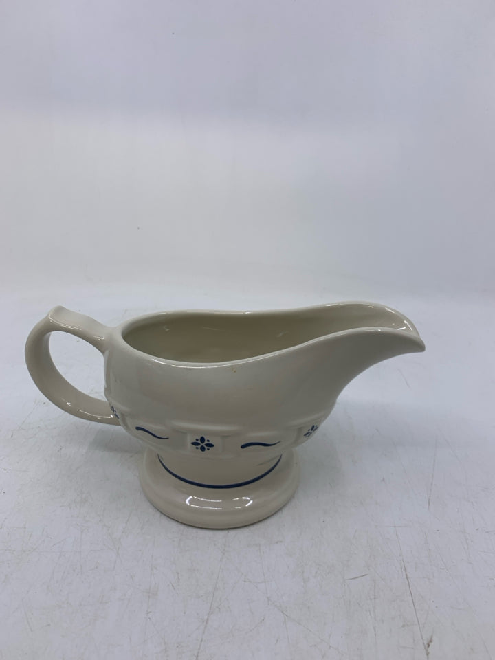 FOOTED GRAVY BOAT BLUE.