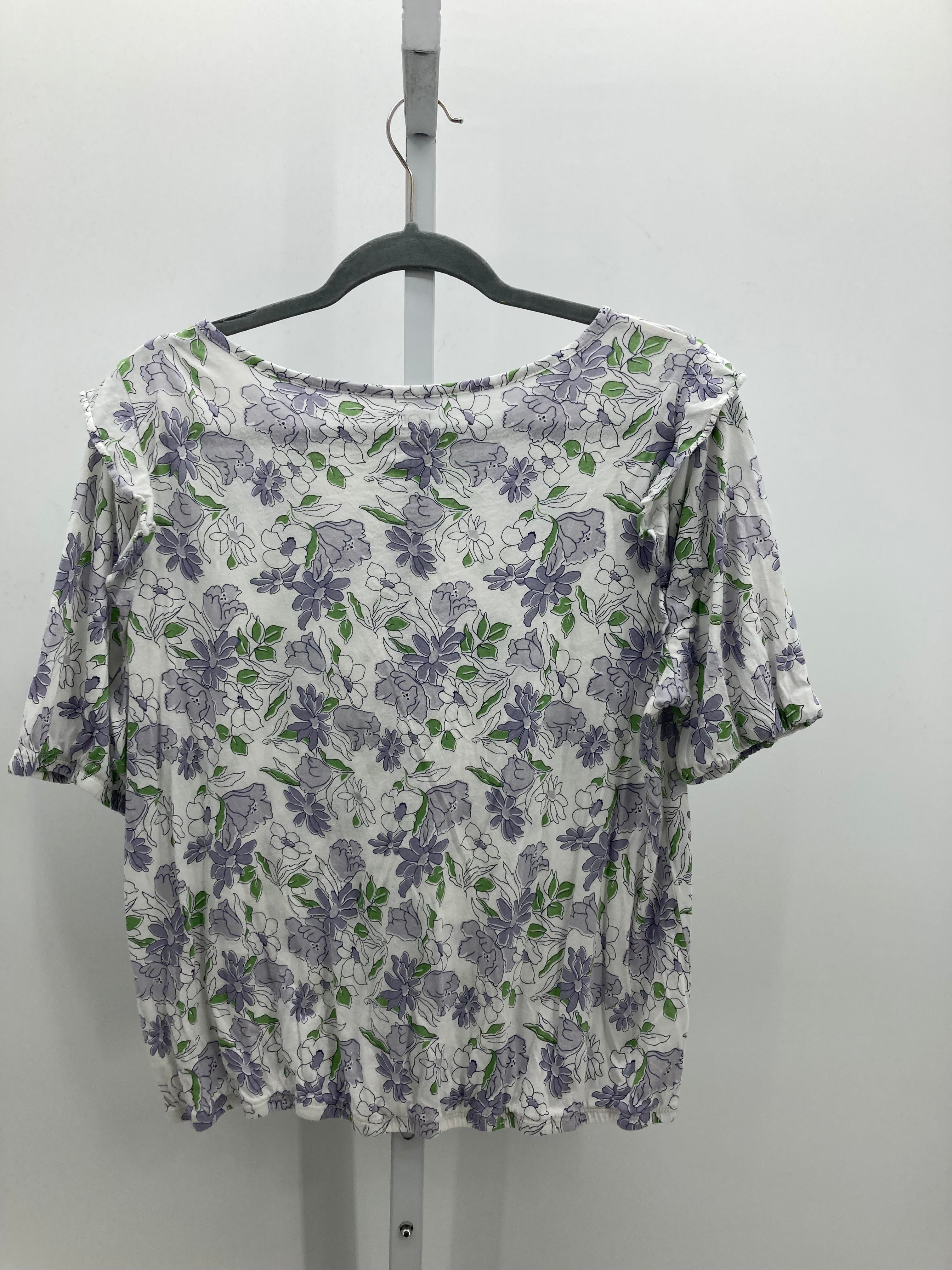 Loft Size Large Misses Short Sleeve Shirt