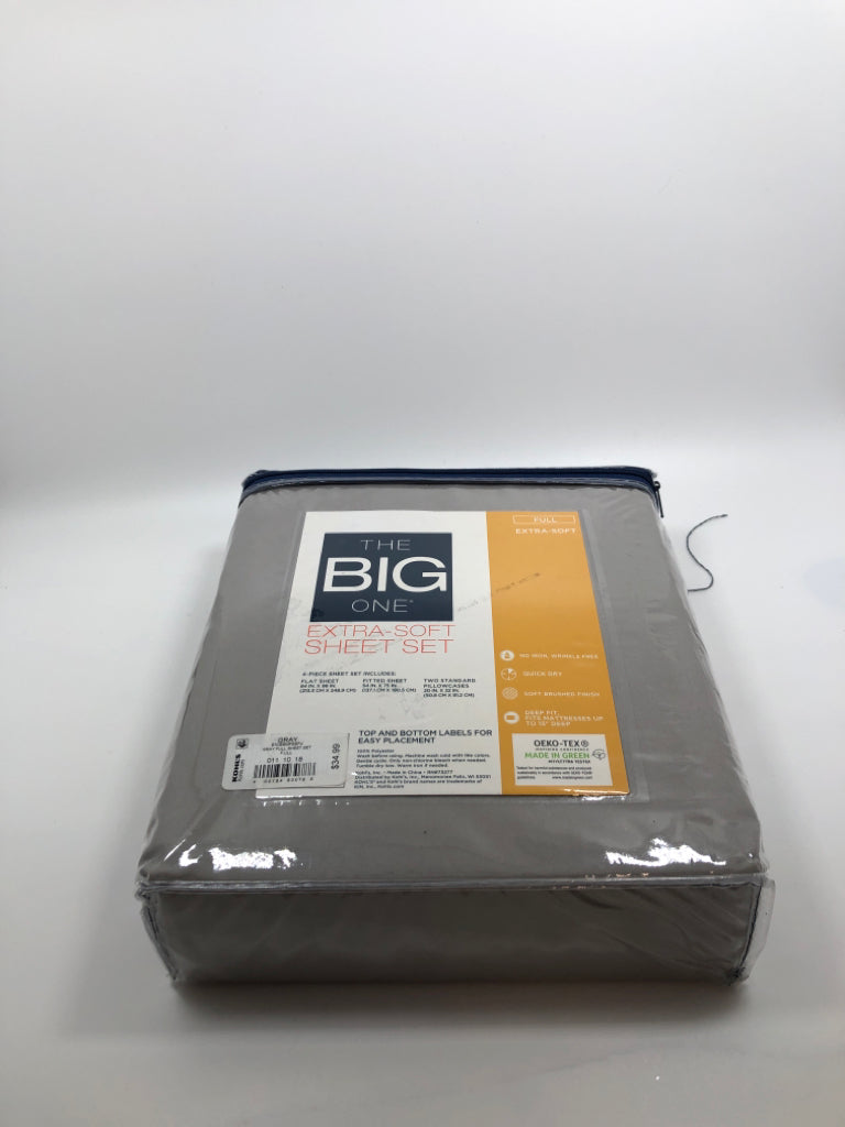 NIP GRAY FULL SHEET SET-THE BIG ONE