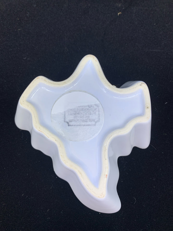 WHITE GHOST CERAMIC DISH.
