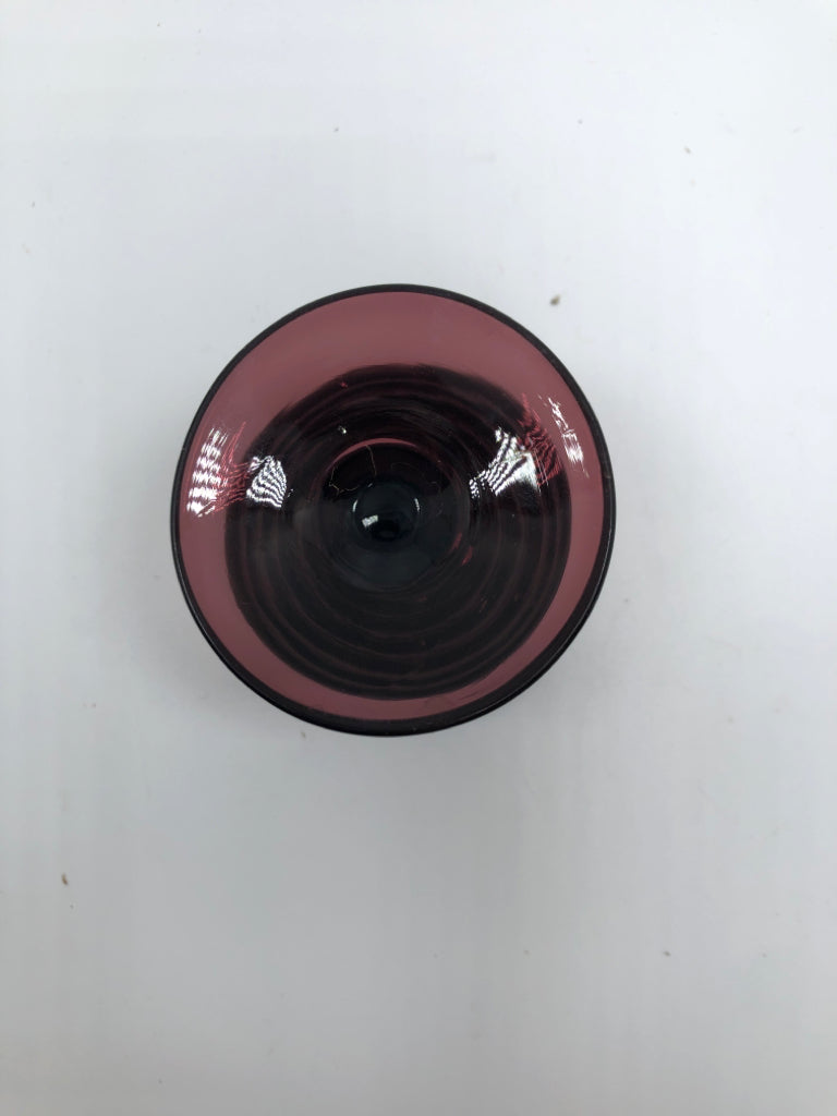 4PC SM PURPLE GLASS GOBLETS.