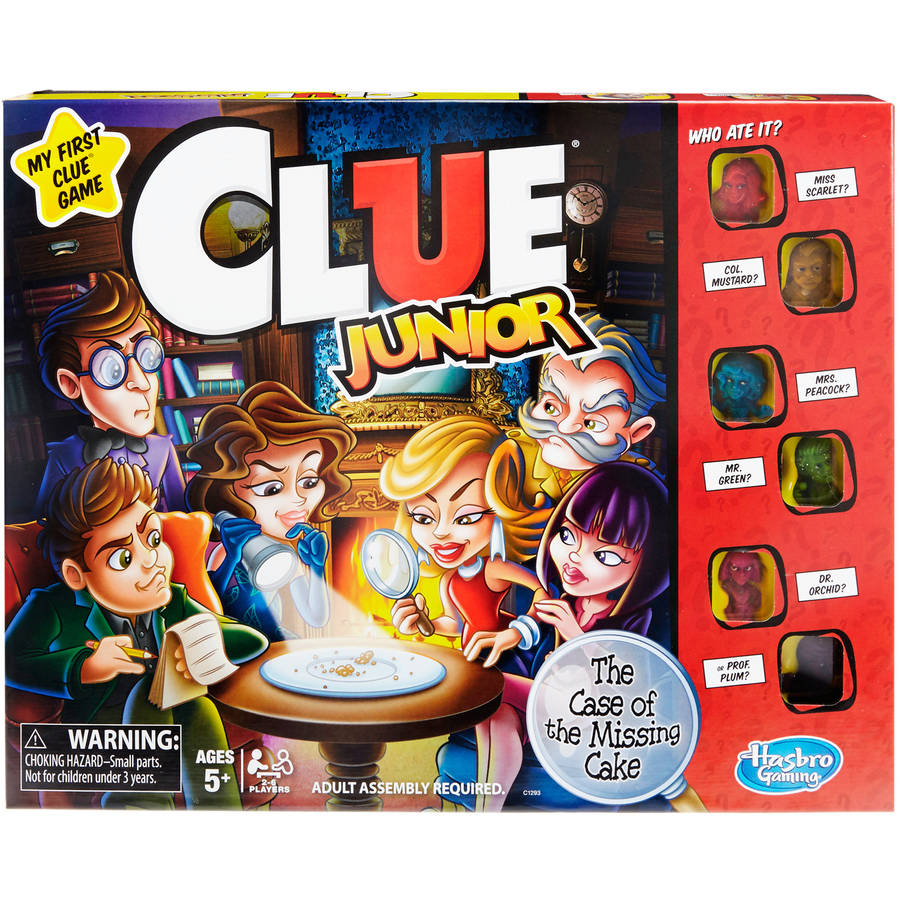 Clue Junior Classic Board Game for Kids and Family Halloween Games for 2-6 Play