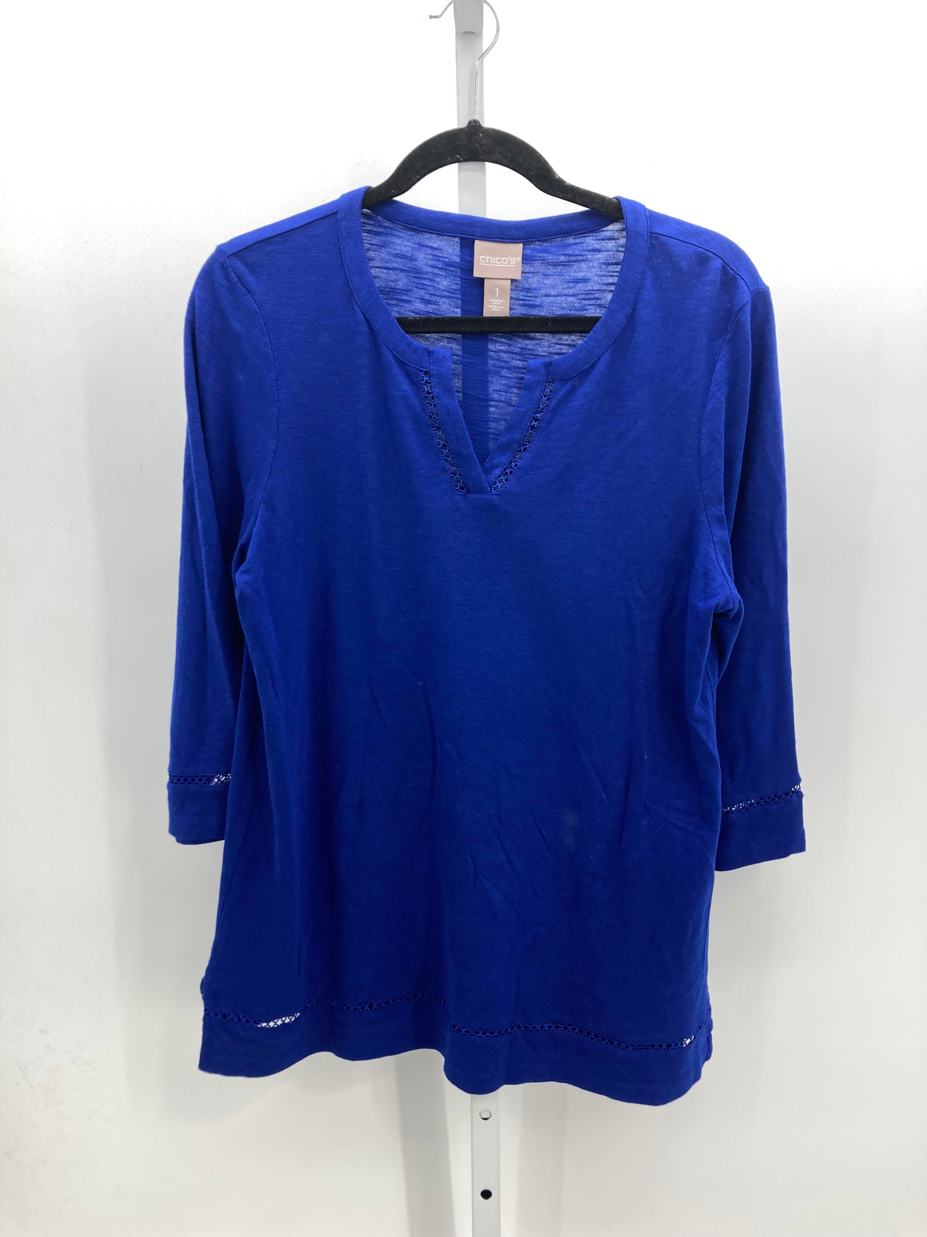 Chico's Size Small Misses 3/4 Sleeve Shirt