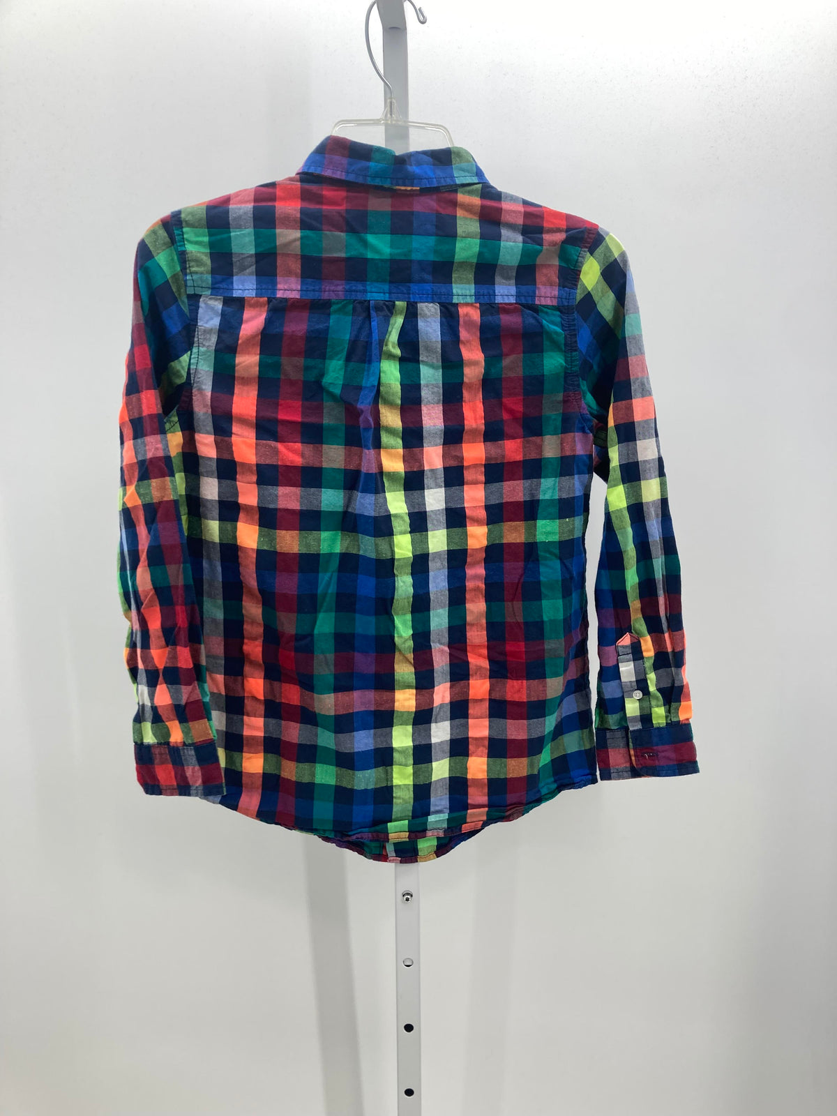 NEON PLAID BTN DOWN