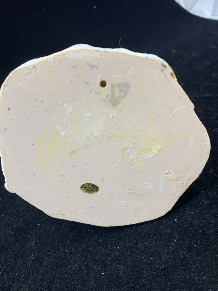 RESIN SNOWMAN AND CHILD.