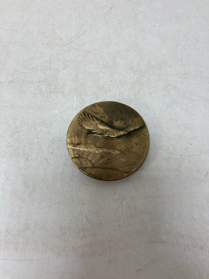 Vintage Bergamot Brass Works Eagle With Sun Rise Belt Buckle