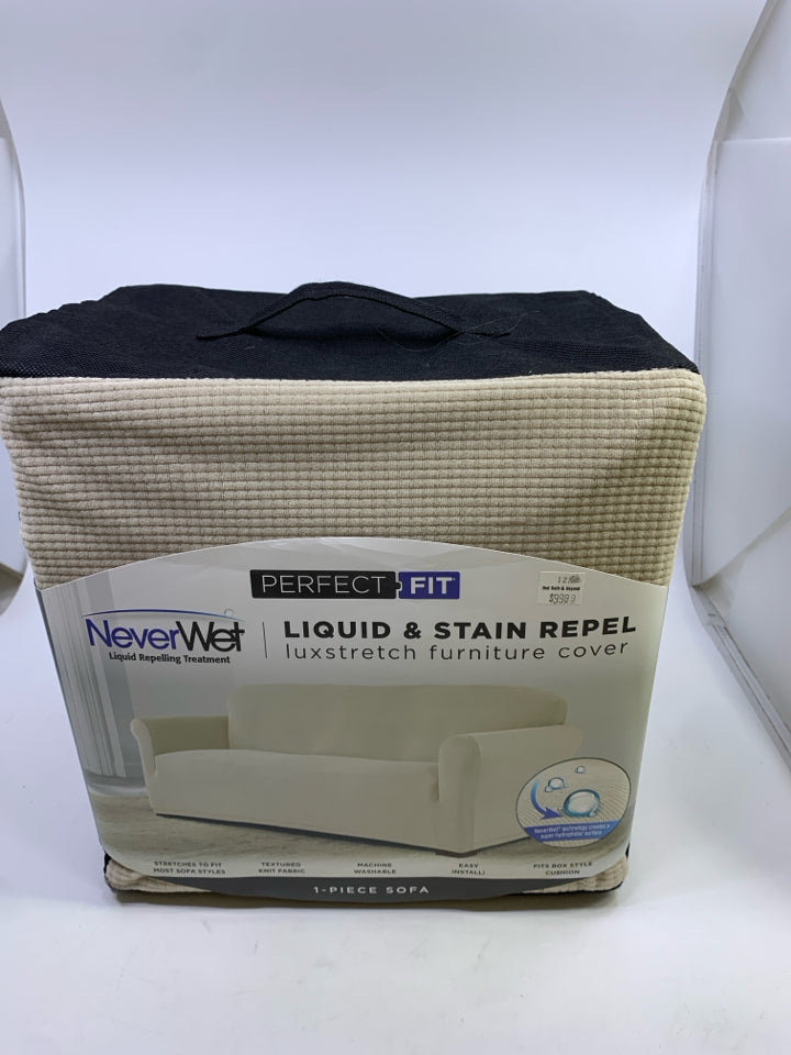 NIP 1 CREAM SOFA COVER PERFECT FIT.