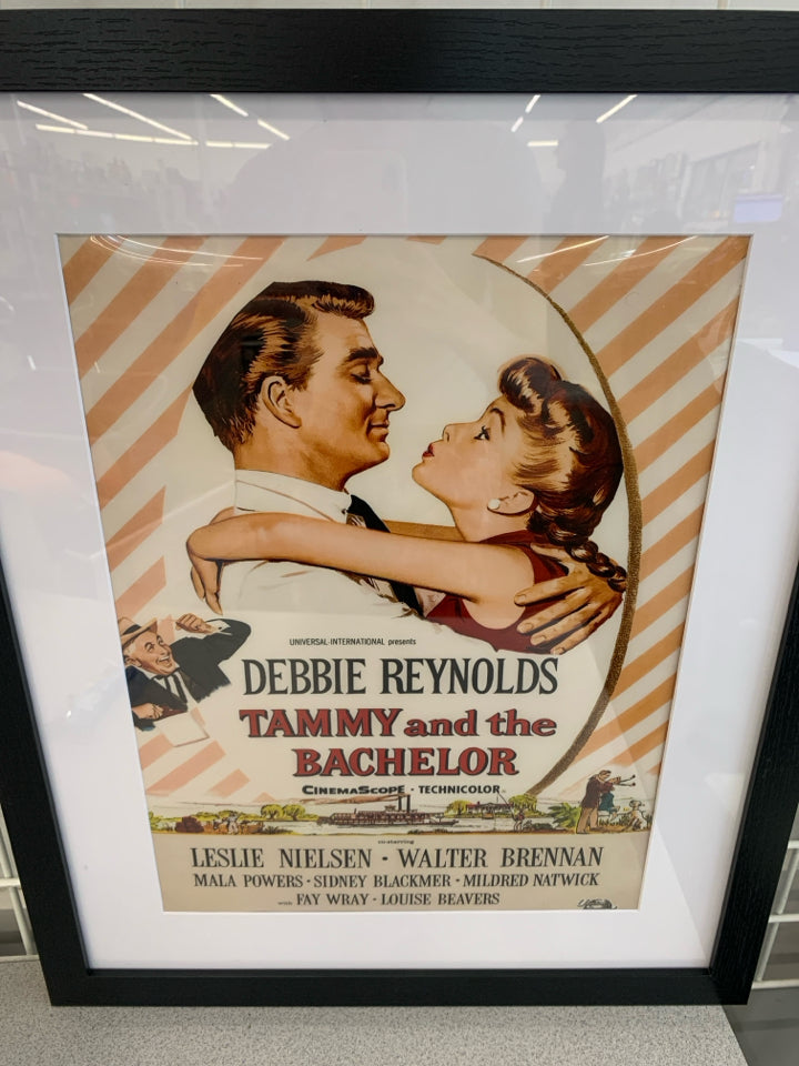 TAMMY AND THE BACHELOR FRAMED MOVIE POSTER.
