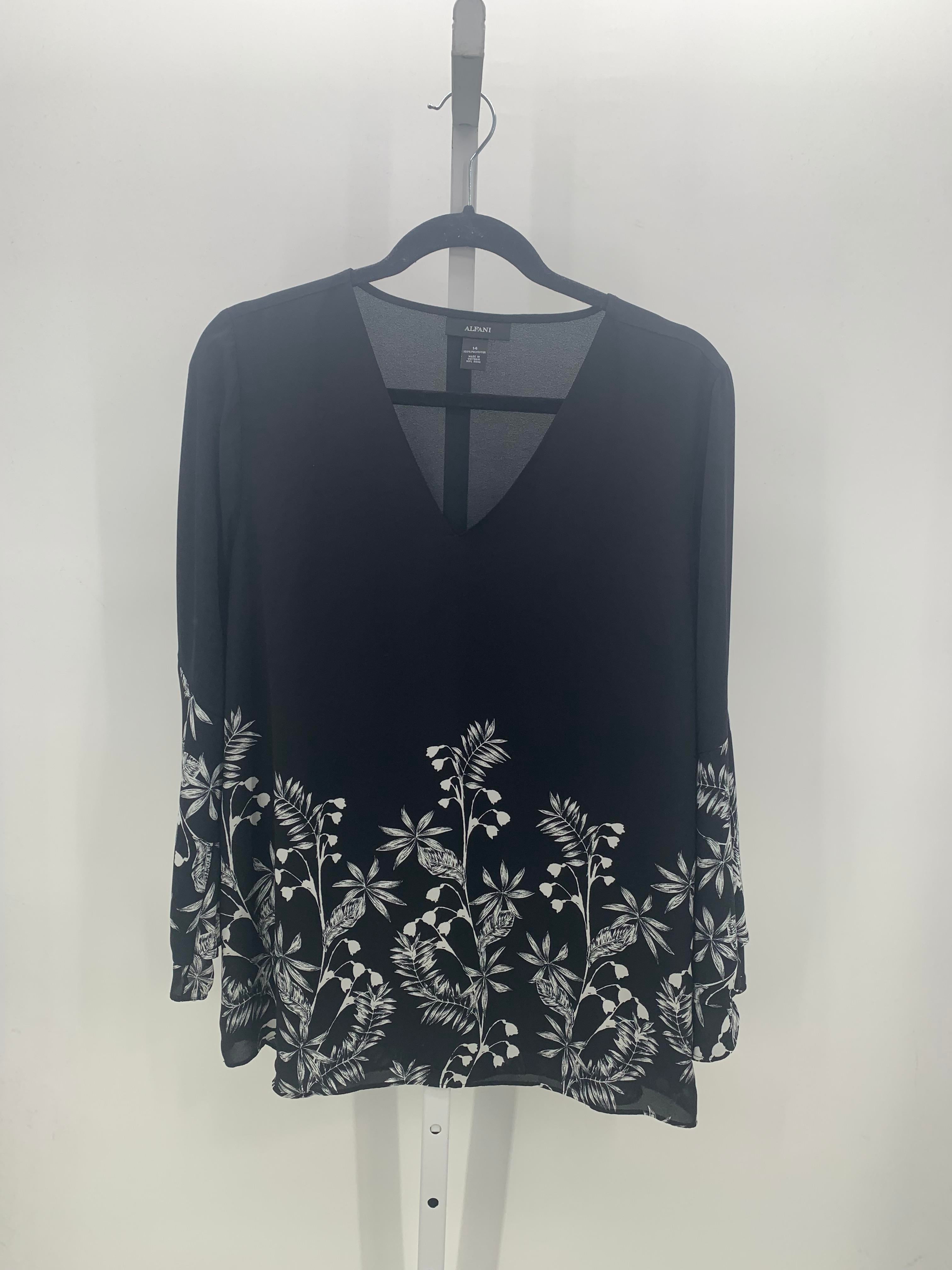 Alfani Size 14 Misses Long Sleeve Shirt