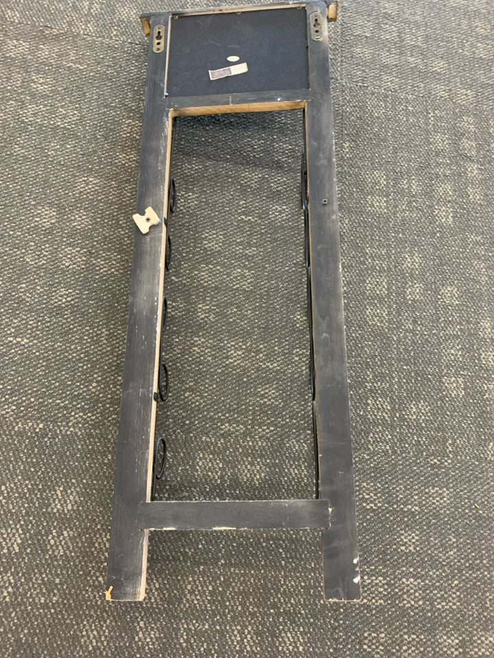 WALL HANGING WINE RACK W CHALK BOARD.