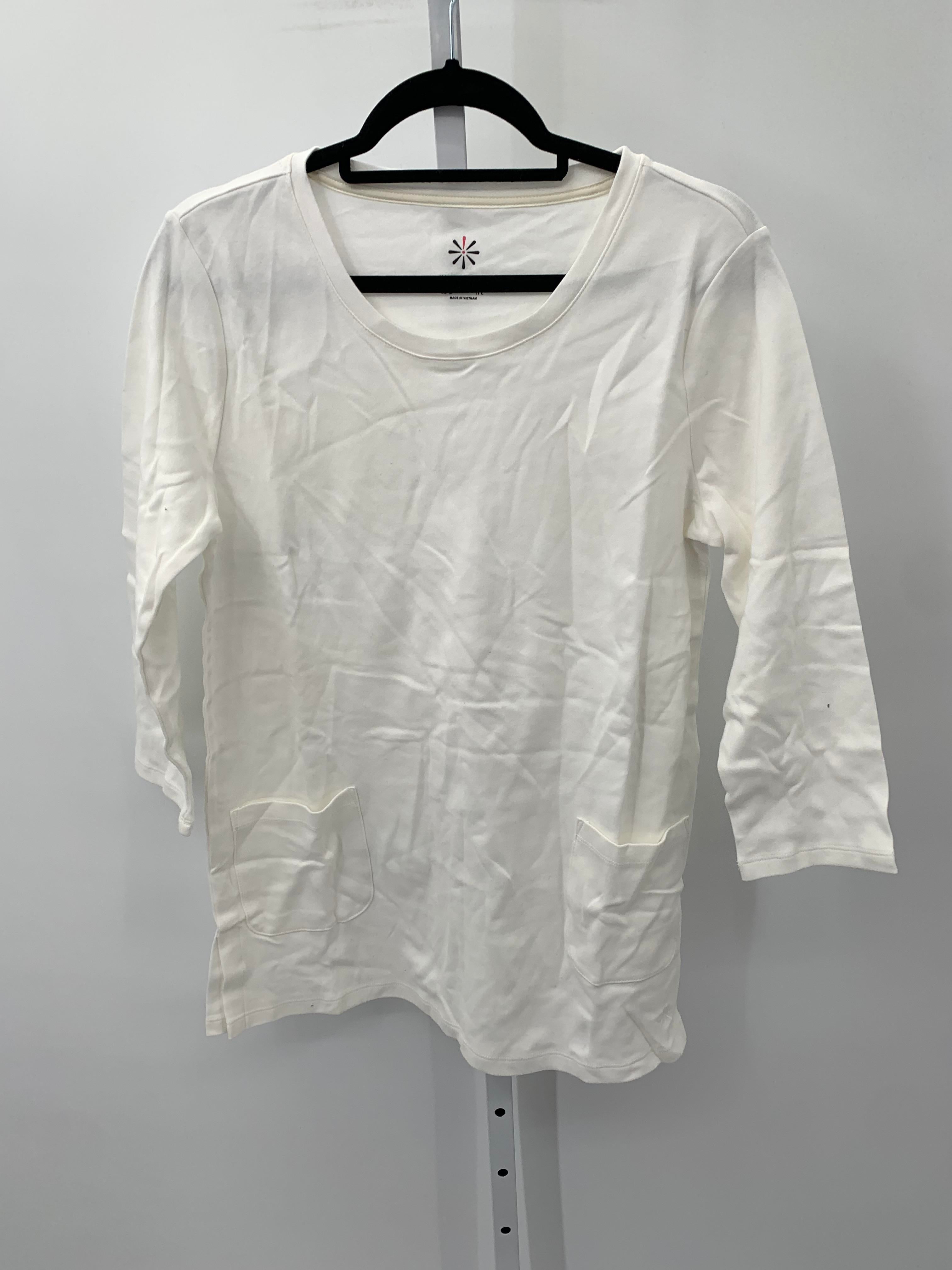 Isaac Mizrahi Size Medium Misses 3/4 Sleeve Shirt