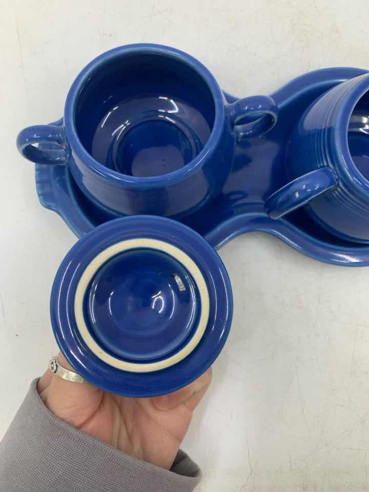 VTG SUGAR BOWL/CREAMER+ TRAY.