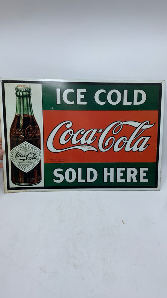 VTG-STYLE COCA-COLA METAL SIGN.