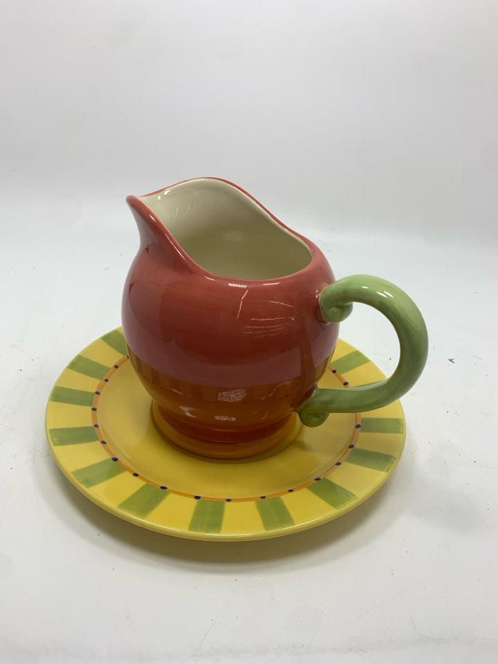 SMALL PITCHER AND UNDER PLATE.