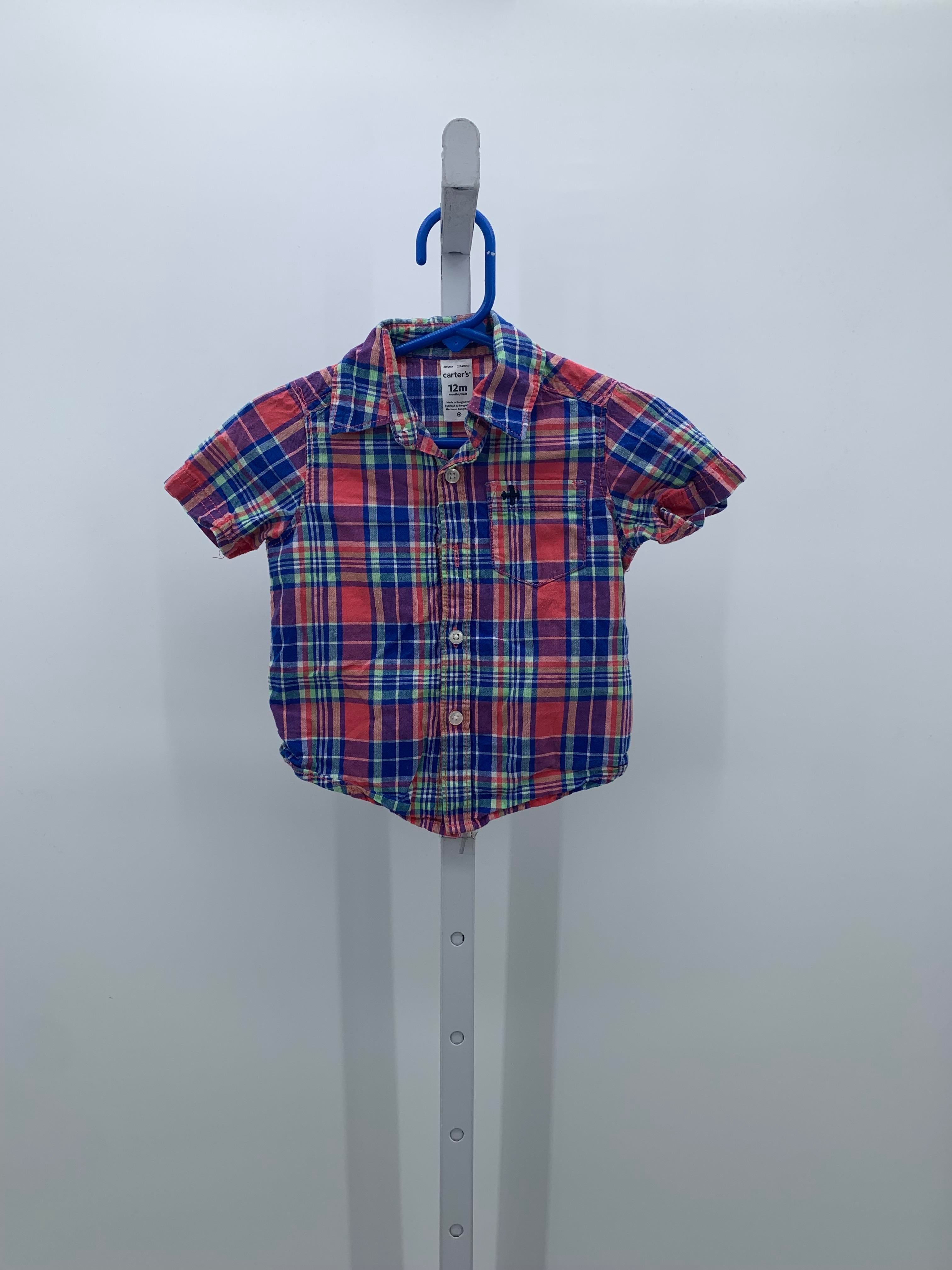 BLUE PLAID BTN DOWN