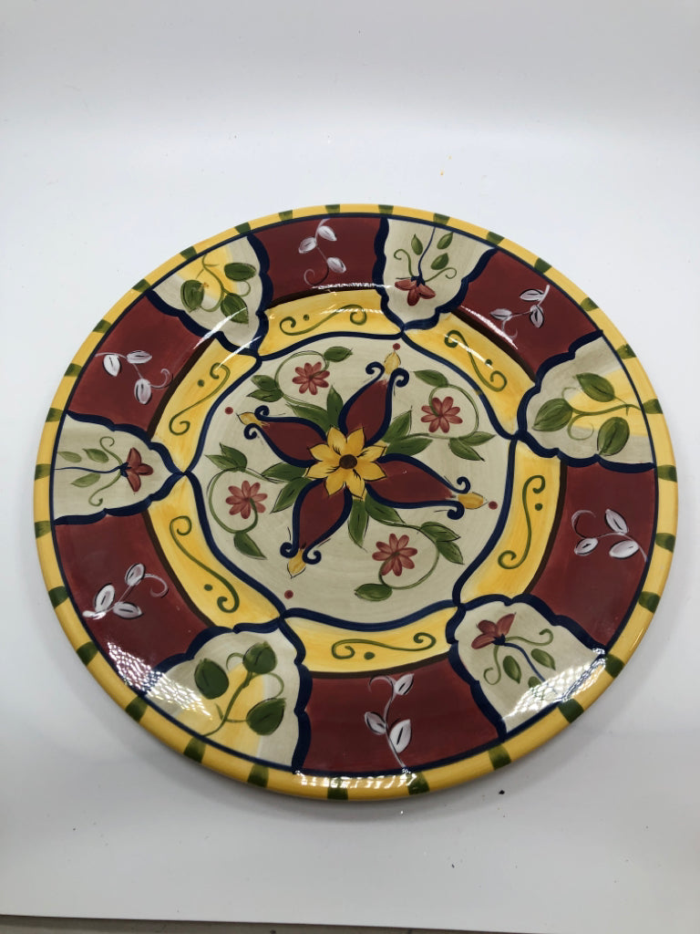 PIER 1 FLORAL SERVING PLATE.