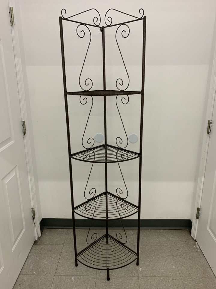 LARGE METAL CORNER SHELF.