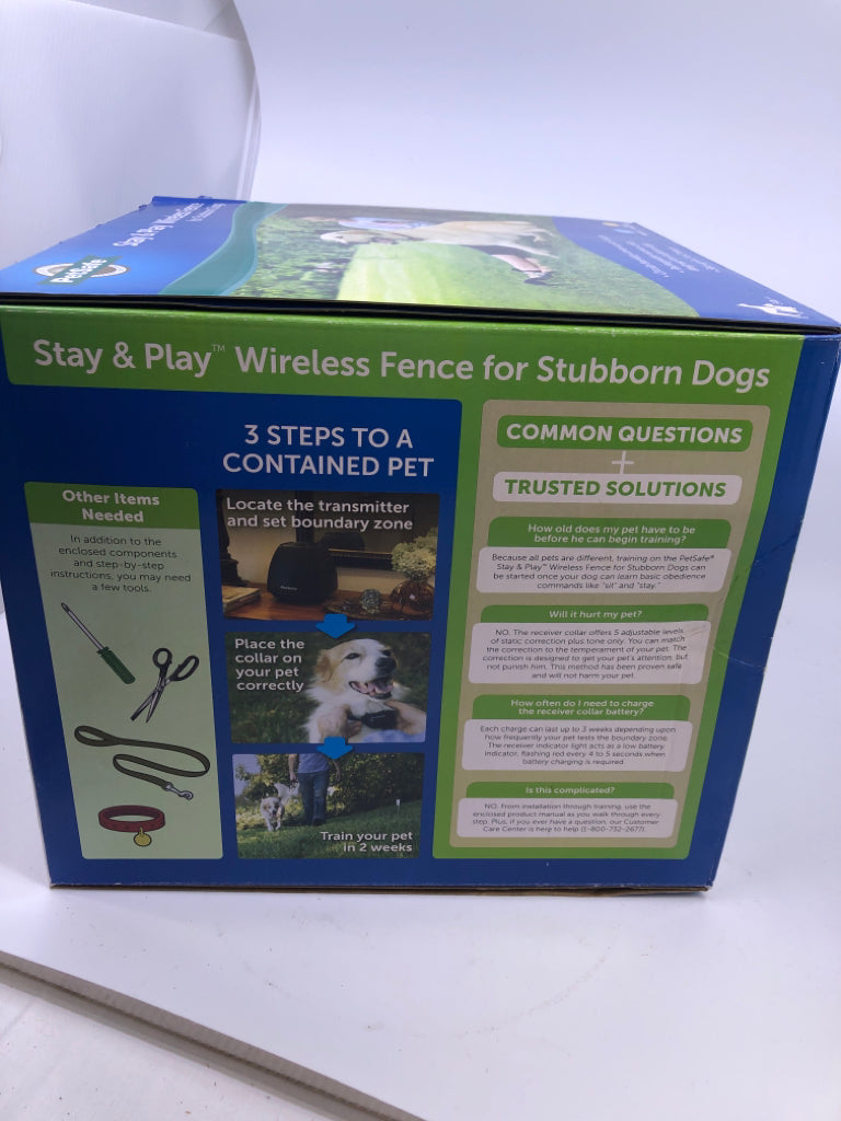 NIB STAY & PLAY WIRELESS FENCE PETSAFE.