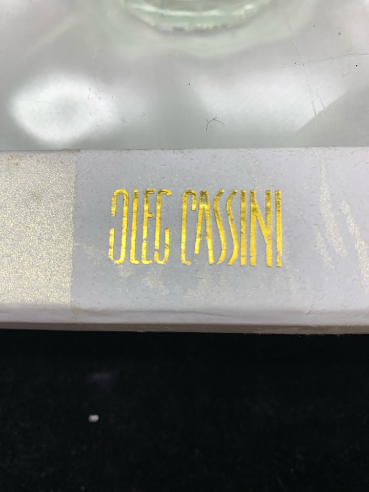 NIB OLEG CASSINI 10" DIAMOND BOWL.