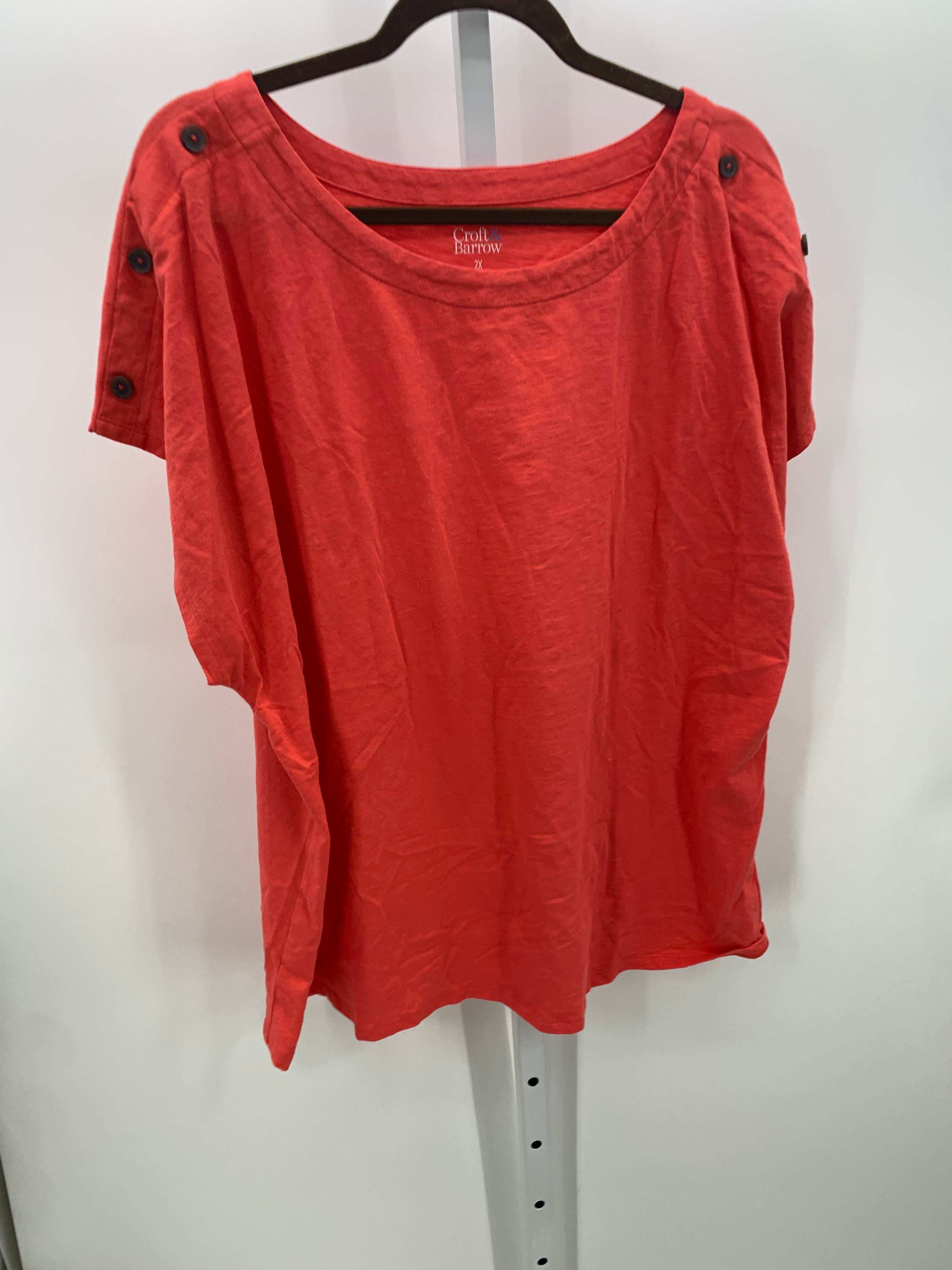 Croft & Barrow Size 2X Womens Short Sleeve Shirt