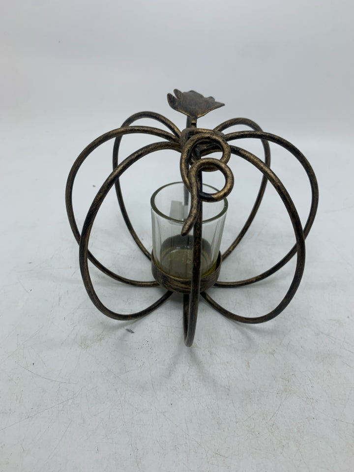 PUMPKIN VOTIVE HOLDER.
