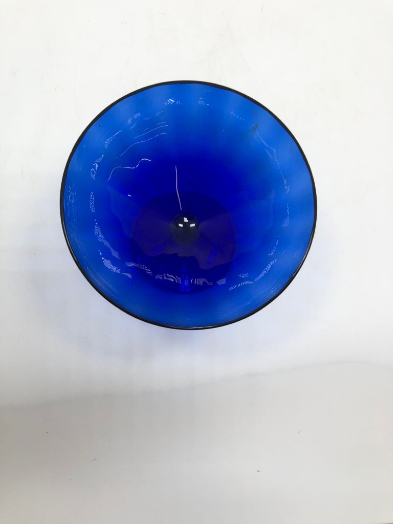 4 COBALT BLUE SUNDAE DISHES.