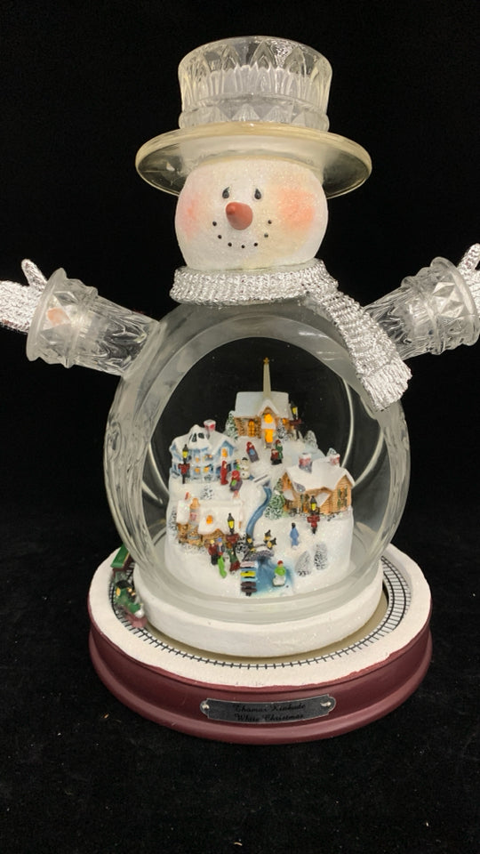 SNOWMAN TRAIN WHITE CHRISTMAS - THOMAS KINKADE.