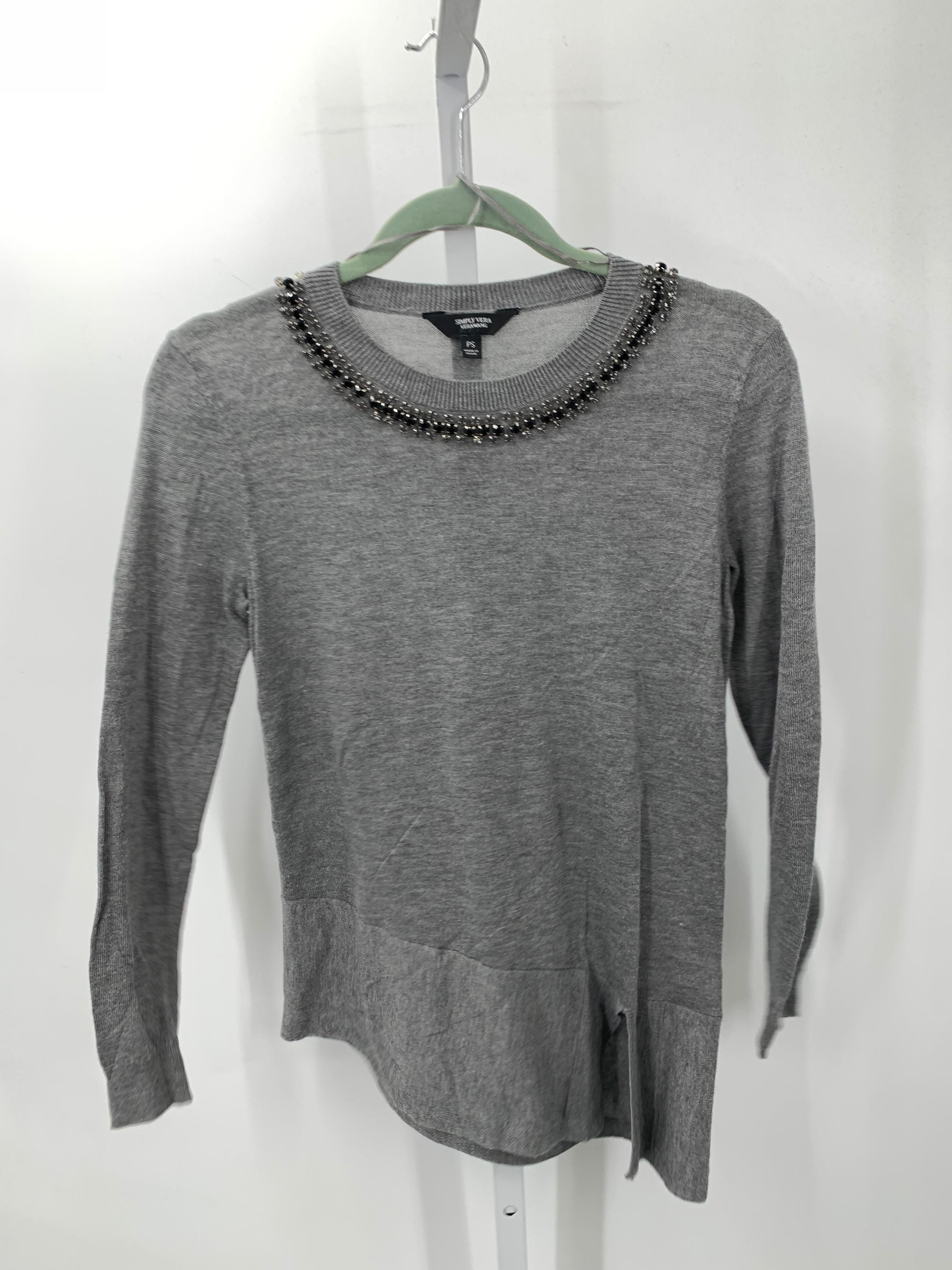 Vera Wang Size Small Petite Petite Long Slv Sweater