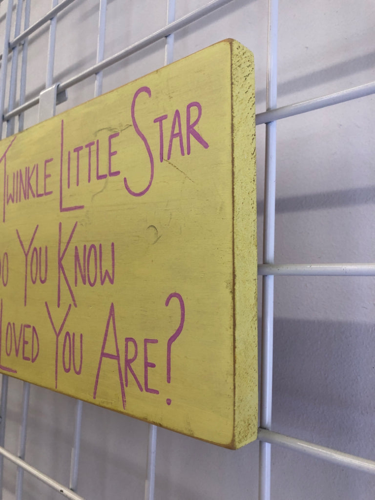 TWINKLE TWINKLE YELLOW WALL ART.
