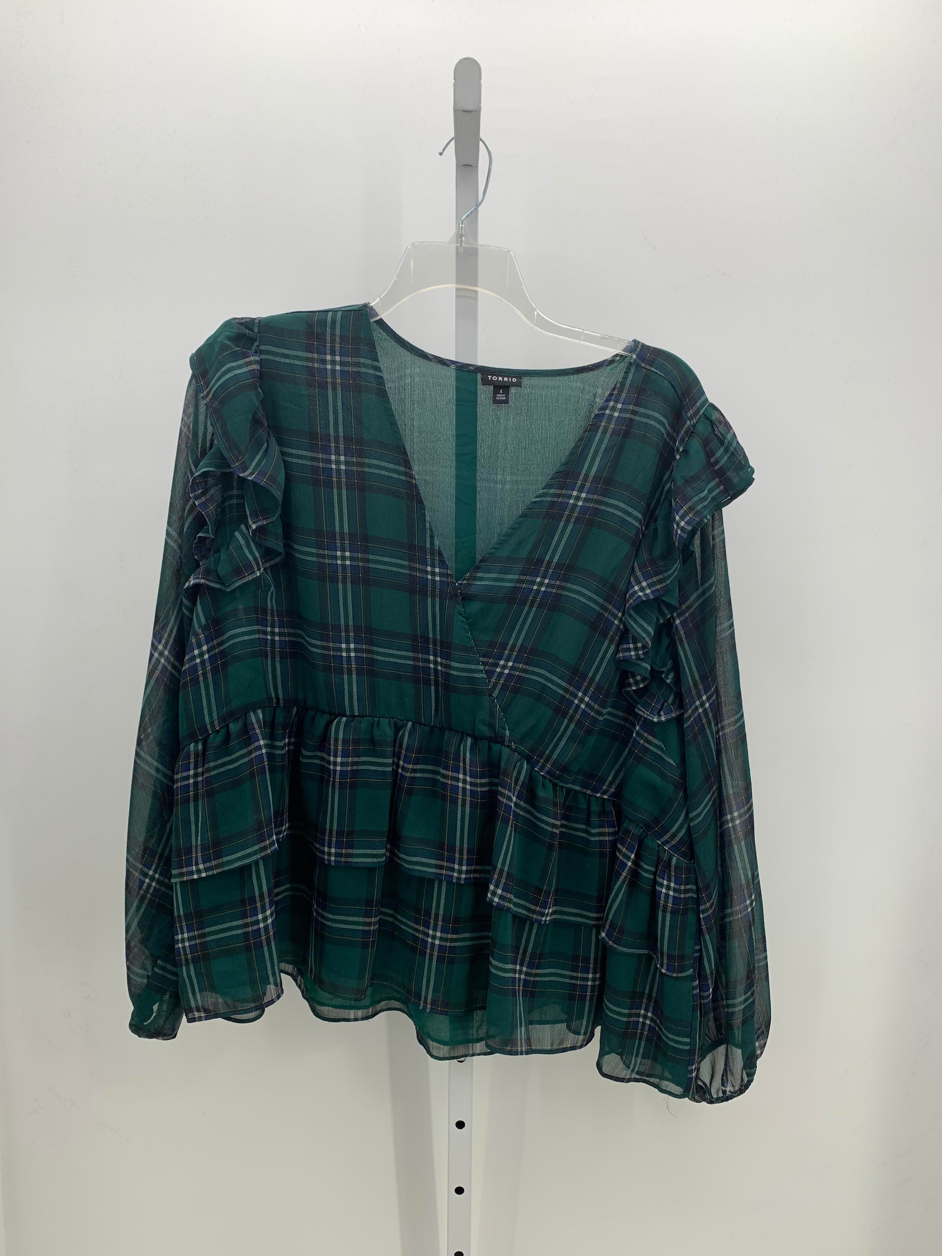 Torrid Size 4X Womens Long Sleeve Shirt