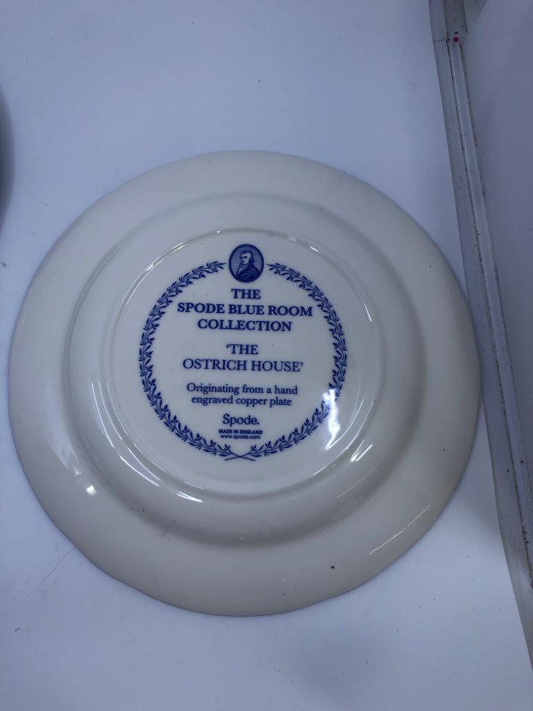 6 SPODE BLUE COLLECTION DINNER PLATE SET.
