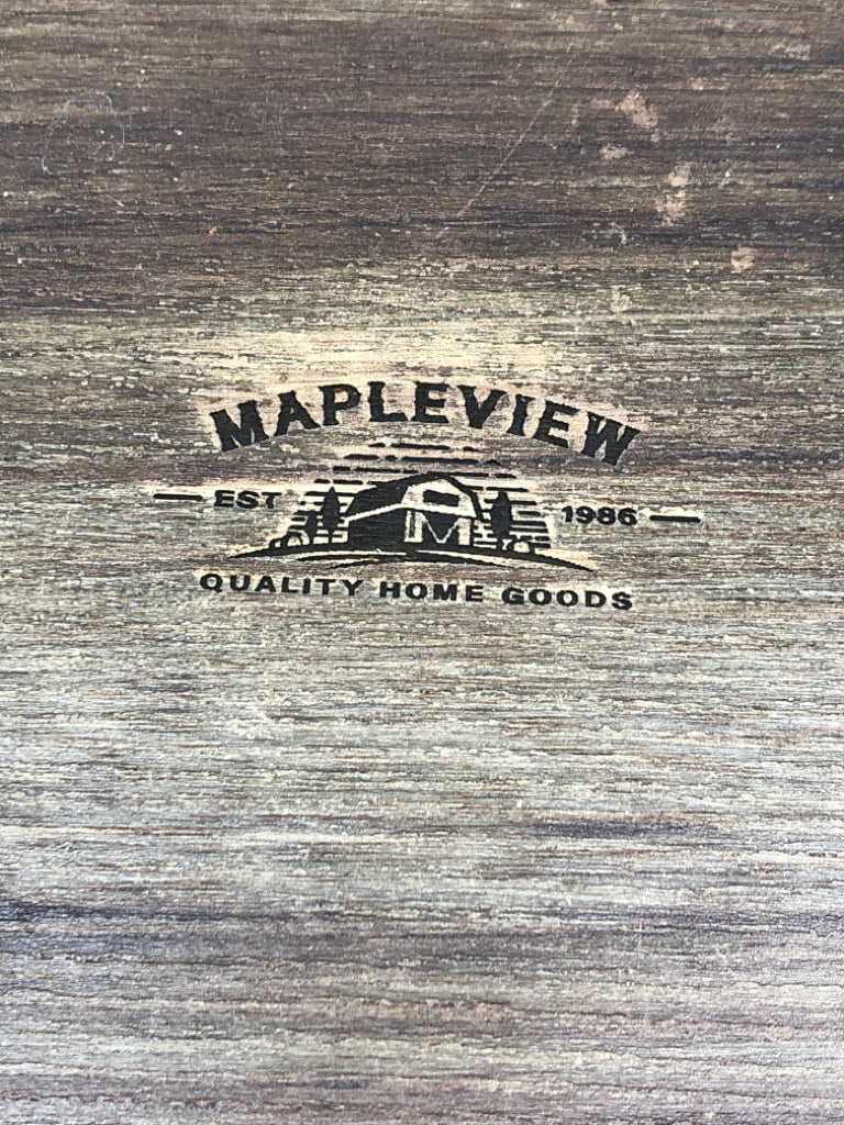 MAPLEVIEW WOOD/METAL TRAY.