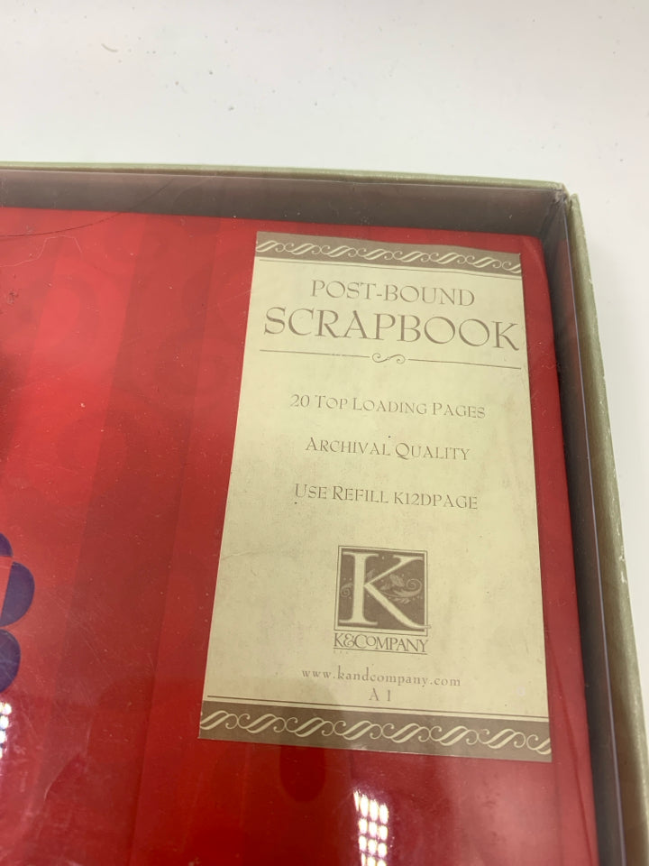 RED HAT SCRAPBOOK IN BOX.