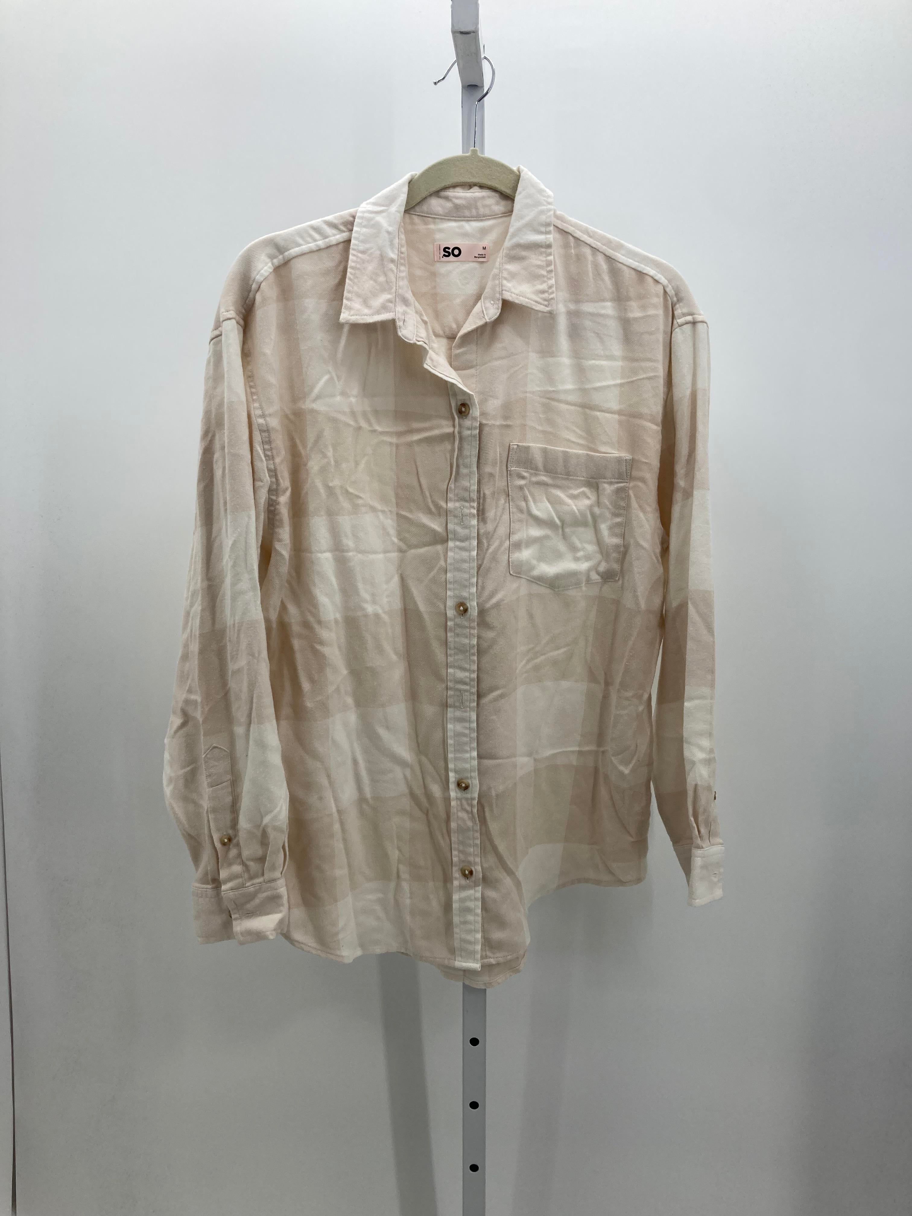 SO Size Medium Juniors Long Sleeve Shirt