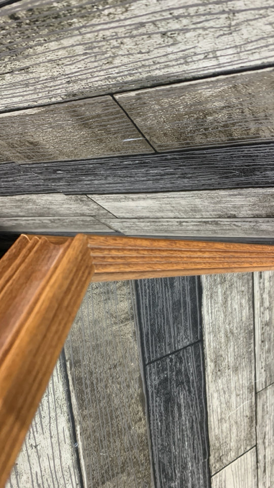 WOODEN OCTAGON MIRROR.