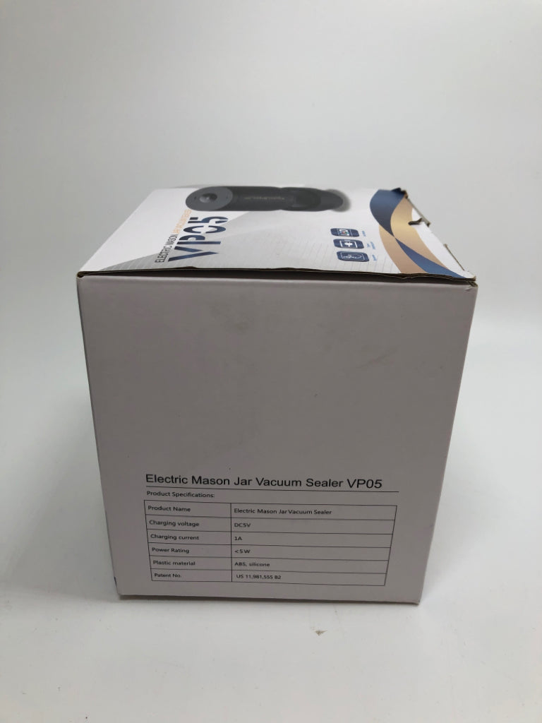 NIB ELECTRIC MASON JAR VACUUM.