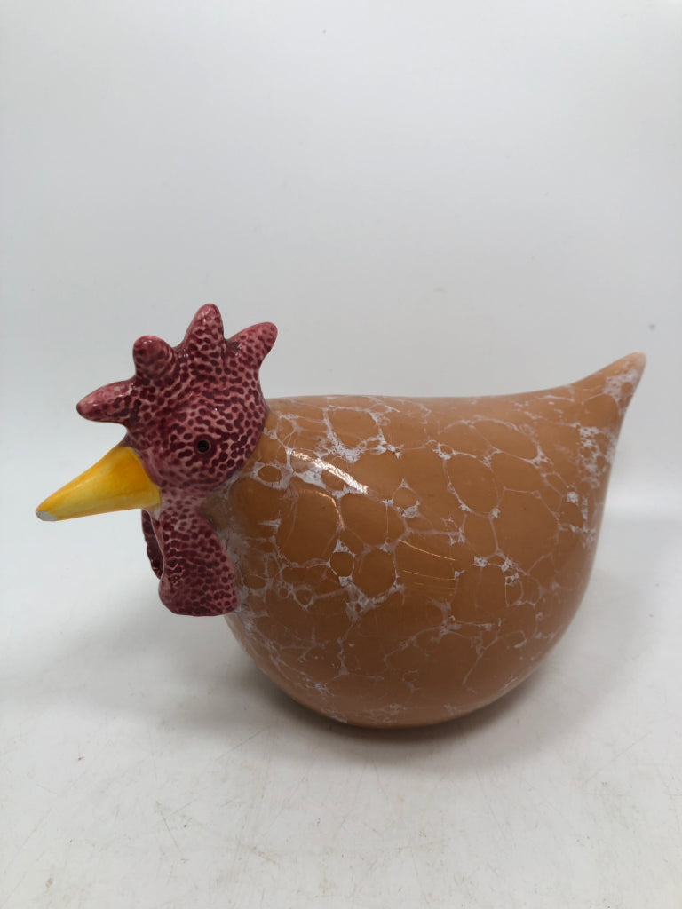 CERAMIC TAN ROOSTER.