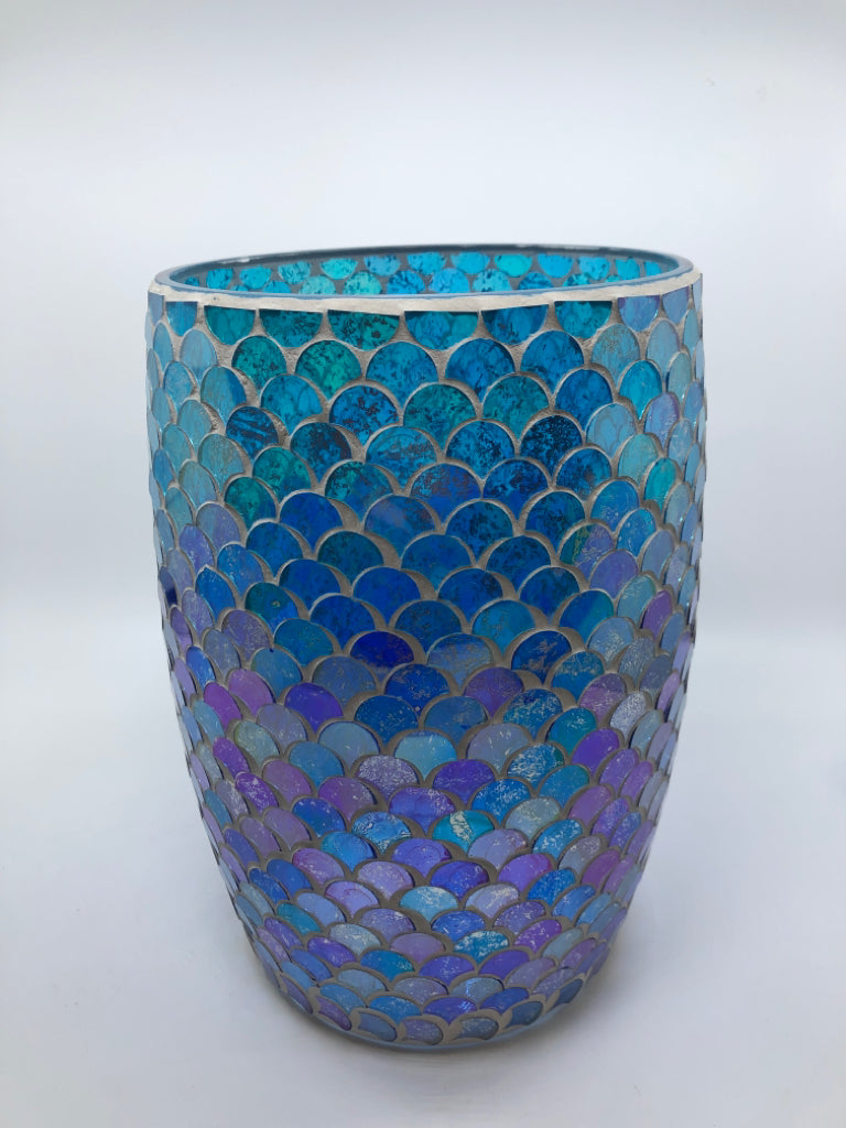 BLUE & PURPLE MERMAID TRASH CAN.