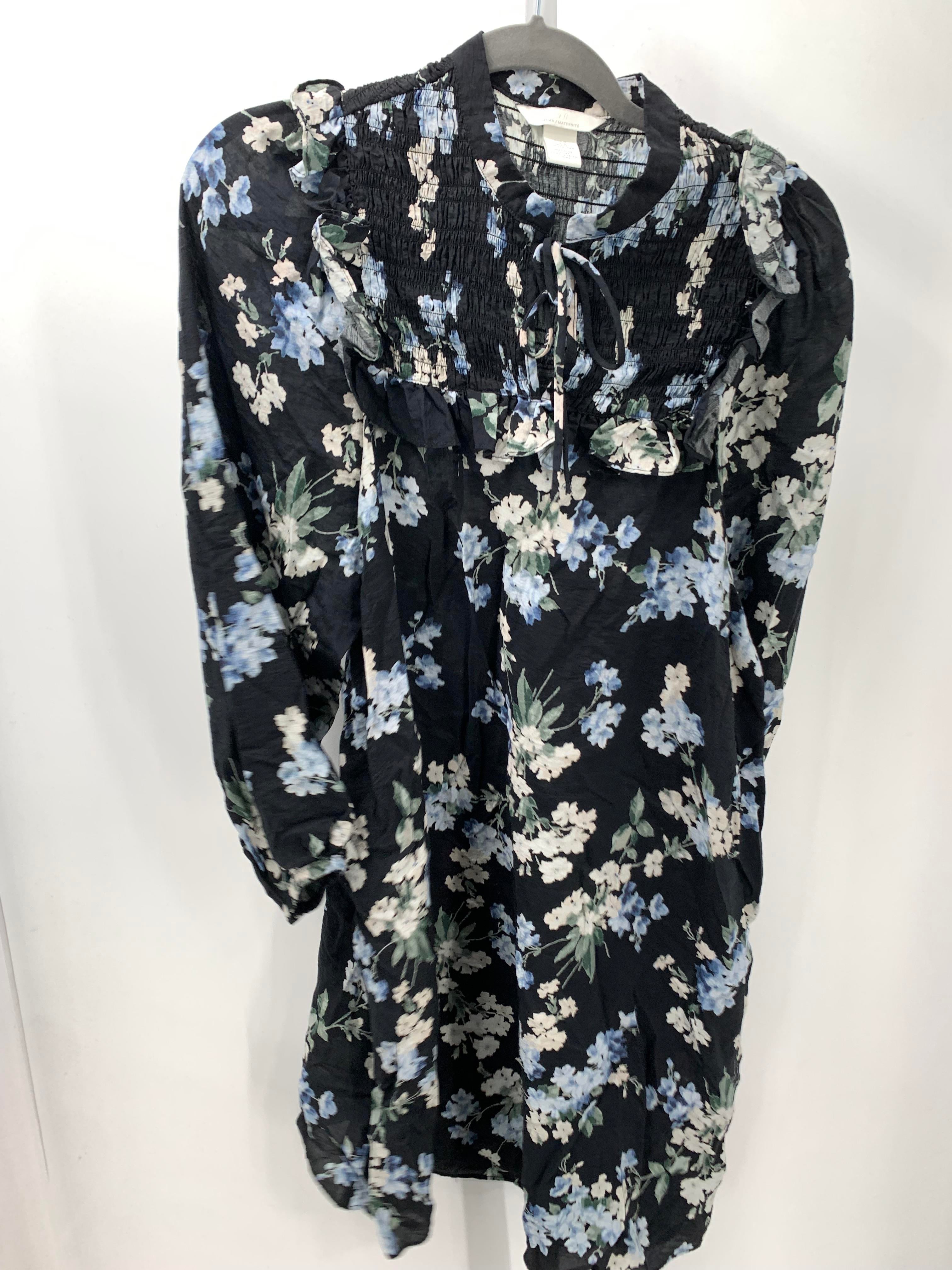 H&M Black Size Medium Maternity Long Sleeve Dress