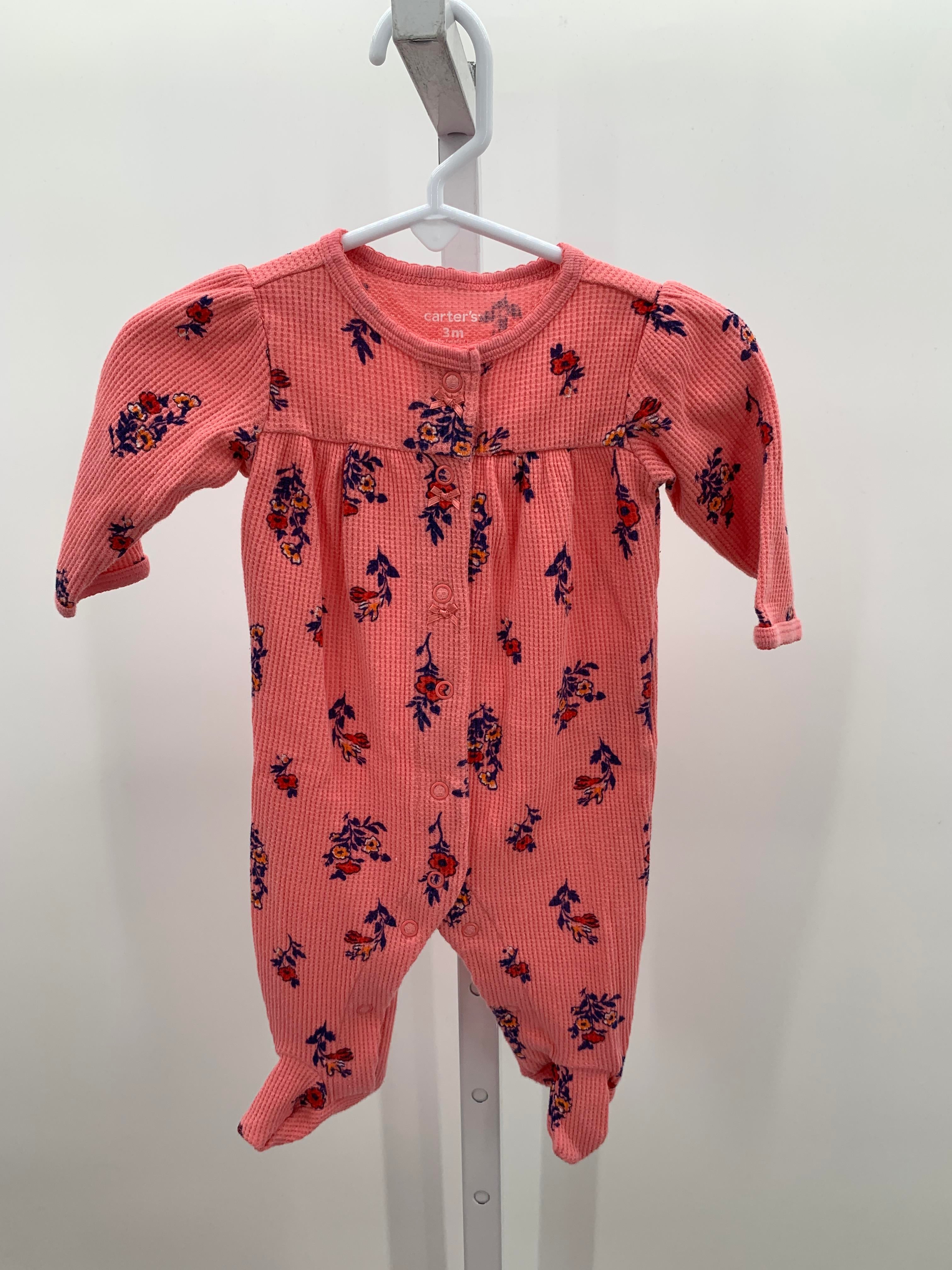 Carters Size 3 Months Girls Long Slv. Romper