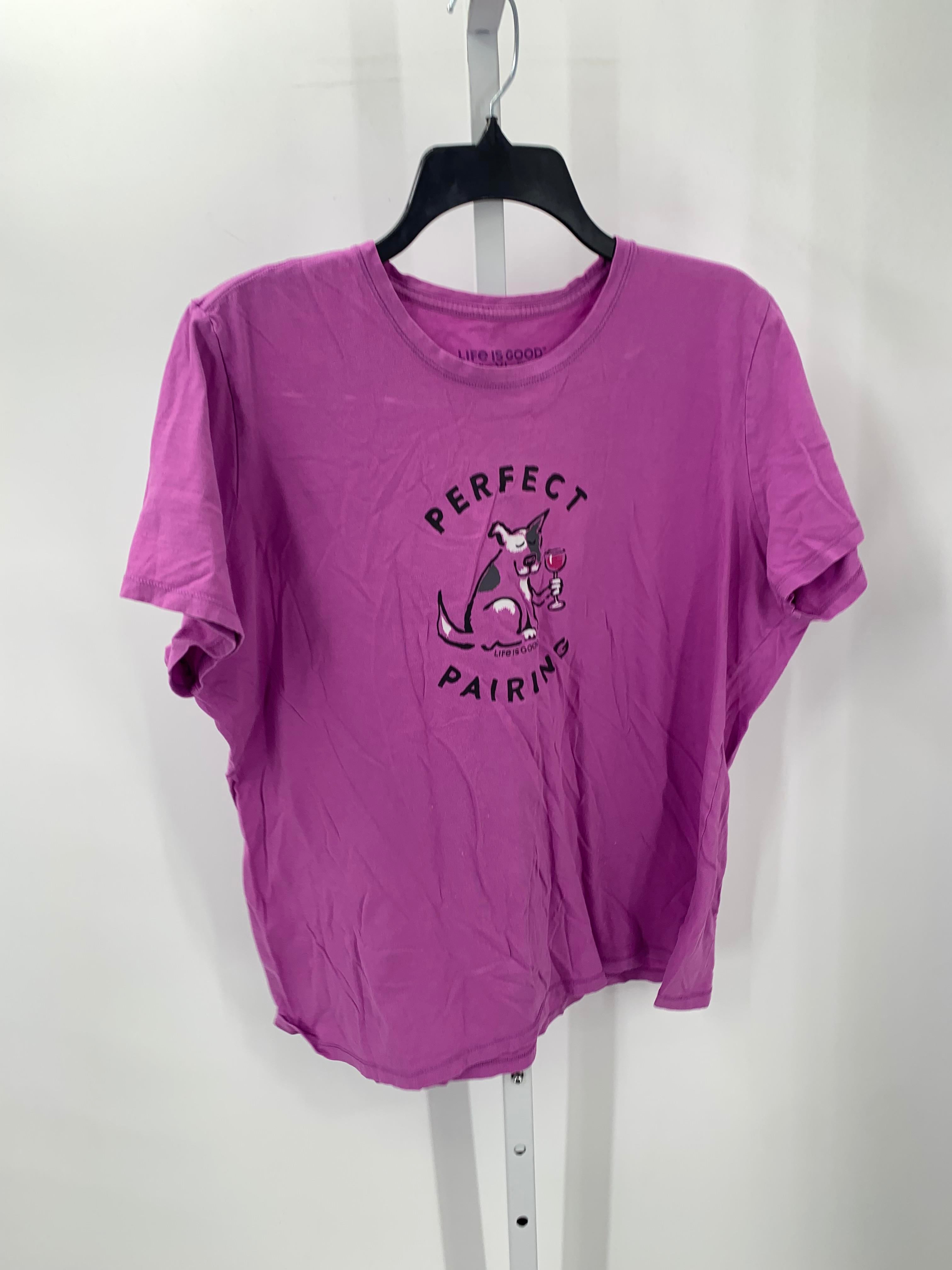 Life is Good Size Extra Large Misses Short Sleeve Shirt