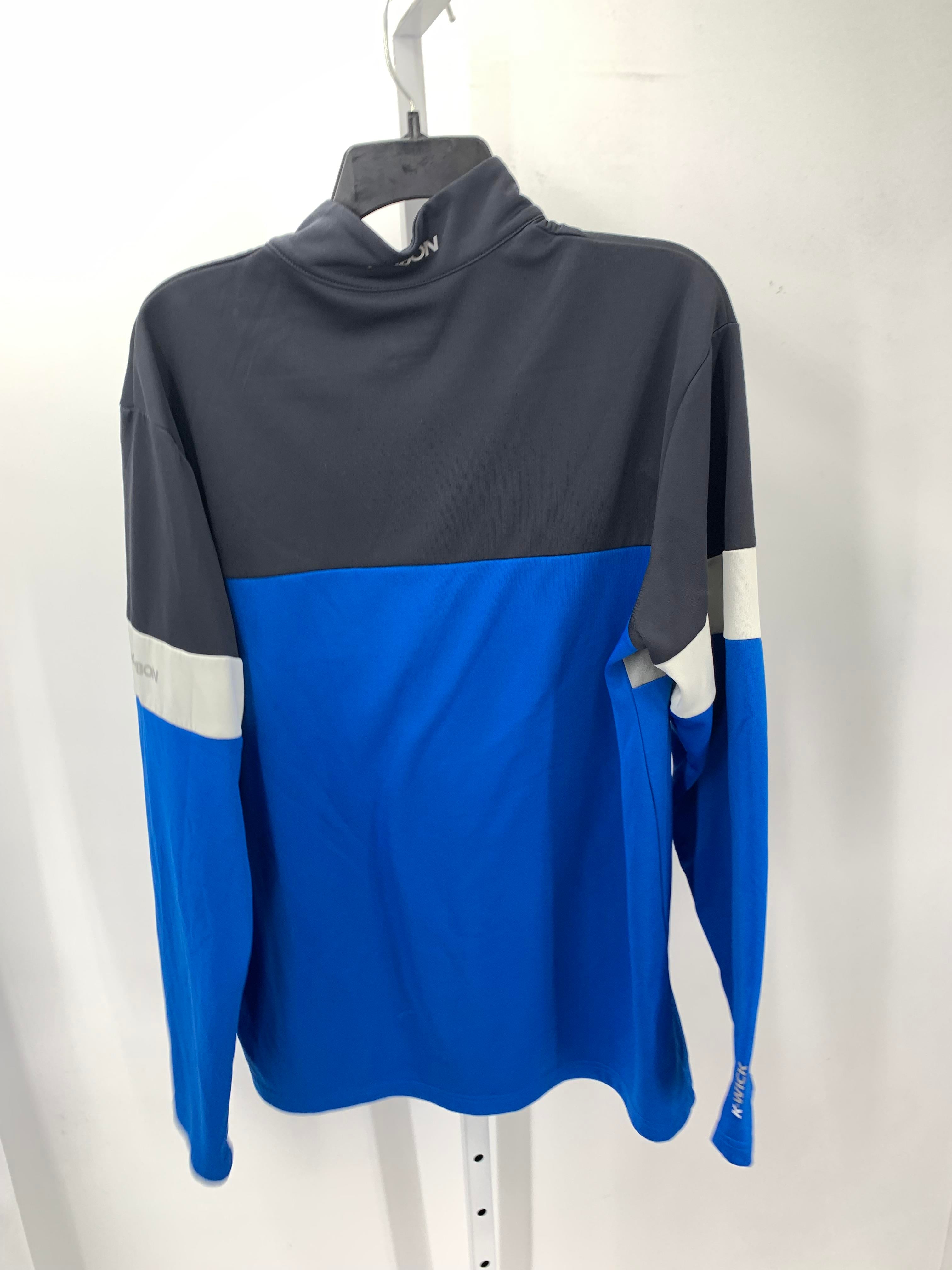 BLUE GREY PARTIAL ZIP.