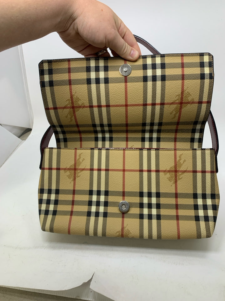 Burberry Haymarket Check Coated Canvas Shoulder Bag