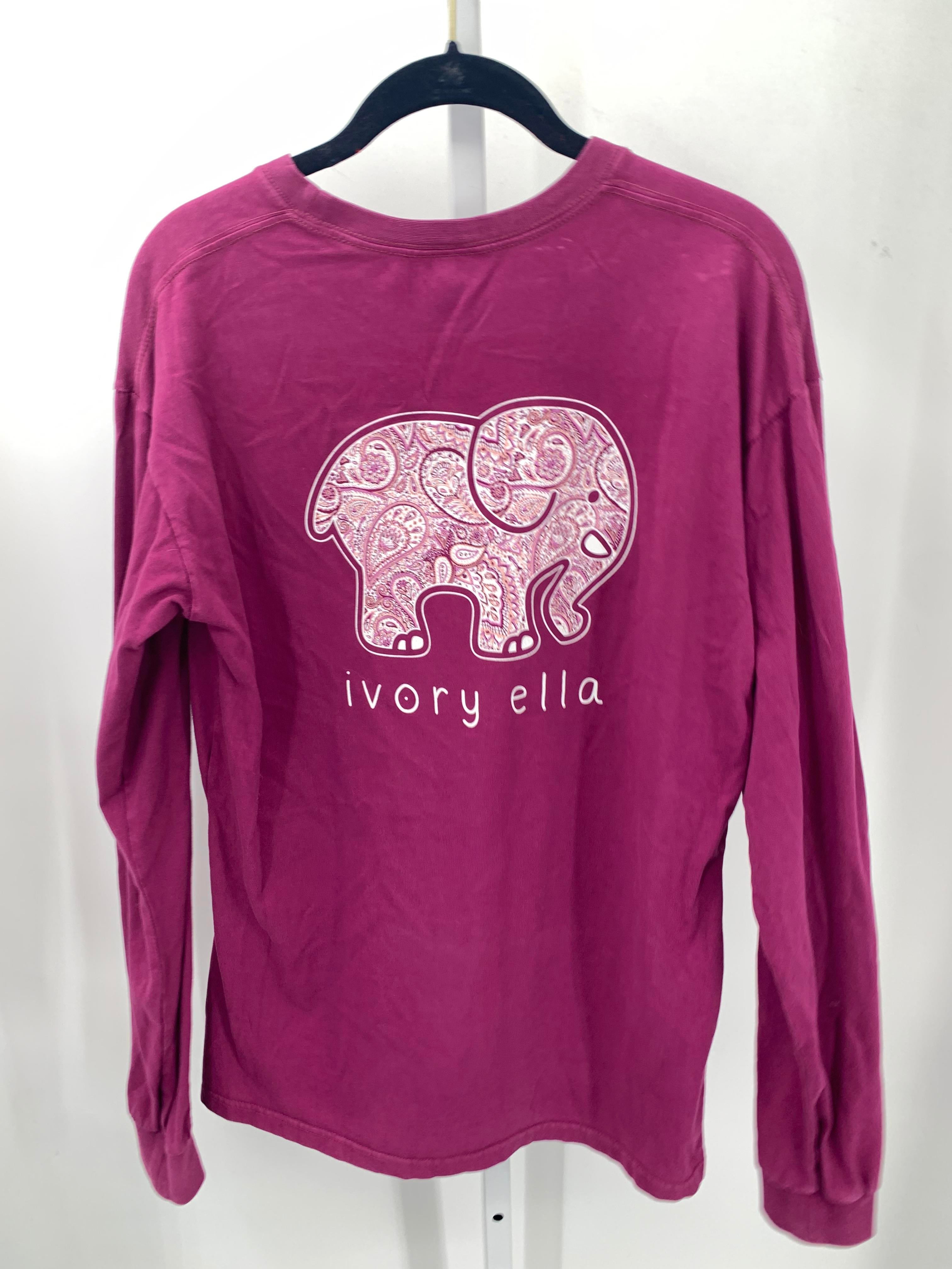 Ivory Ella Size Medium Misses Long Sleeve Shirt