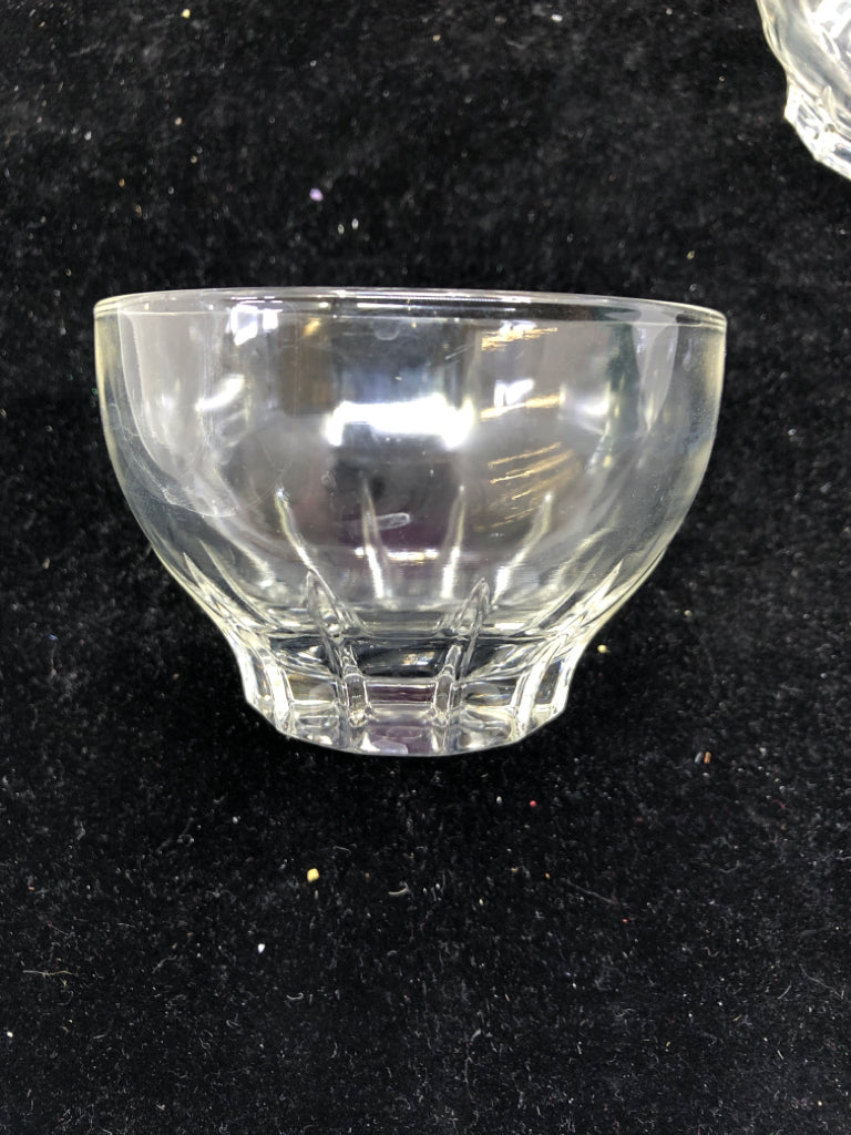 2 SMALL GLASS BOWLS.